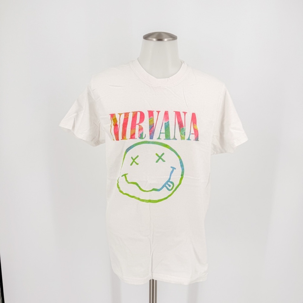 NIRVANA White Multicolor Graphic Tee